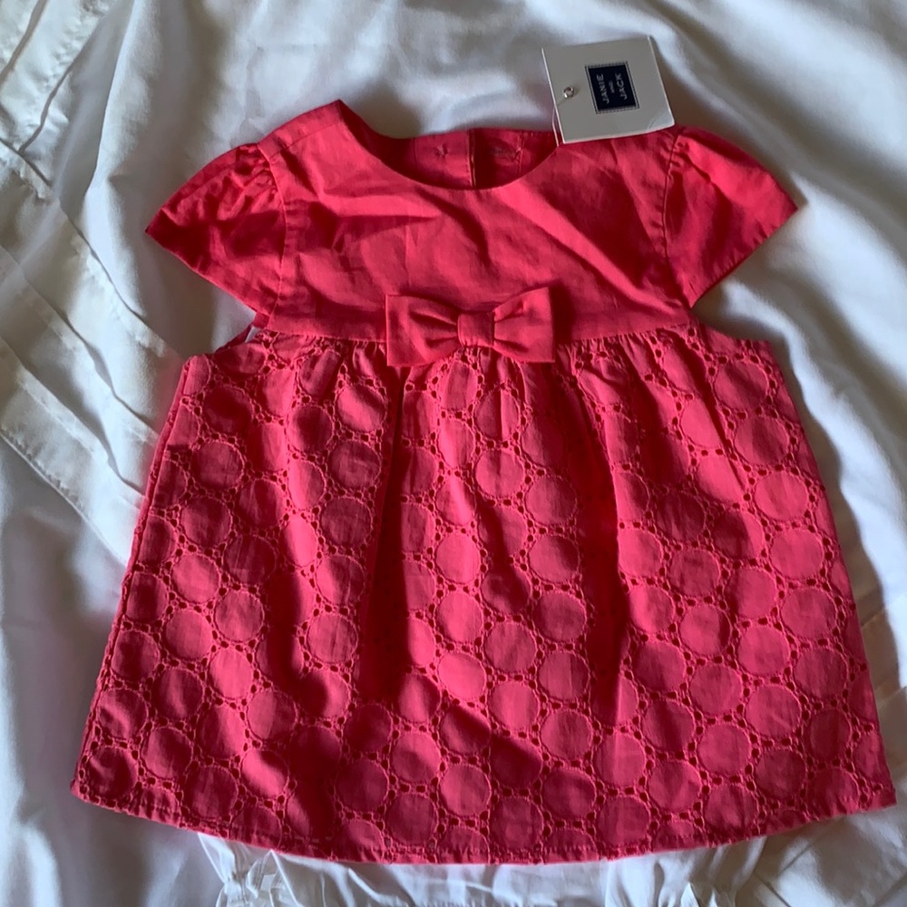 Janie & Jack pink eyelet dress